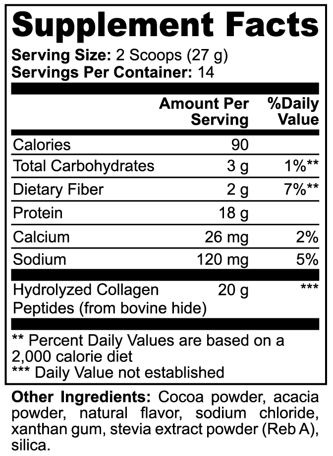 Grass-Fed Collagen Peptides Powder Chocolate