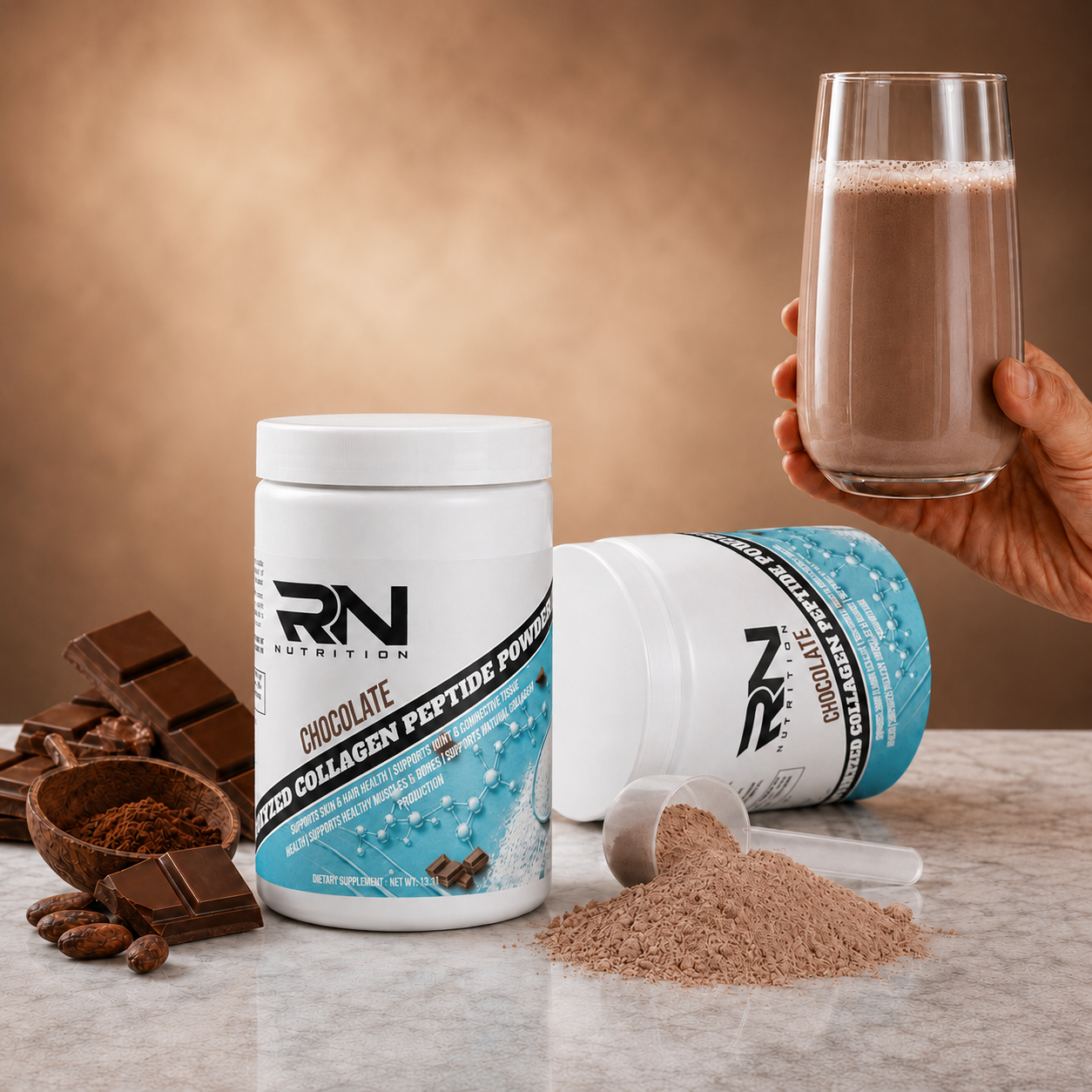 Grass-Fed Collagen Peptides Powder Chocolate