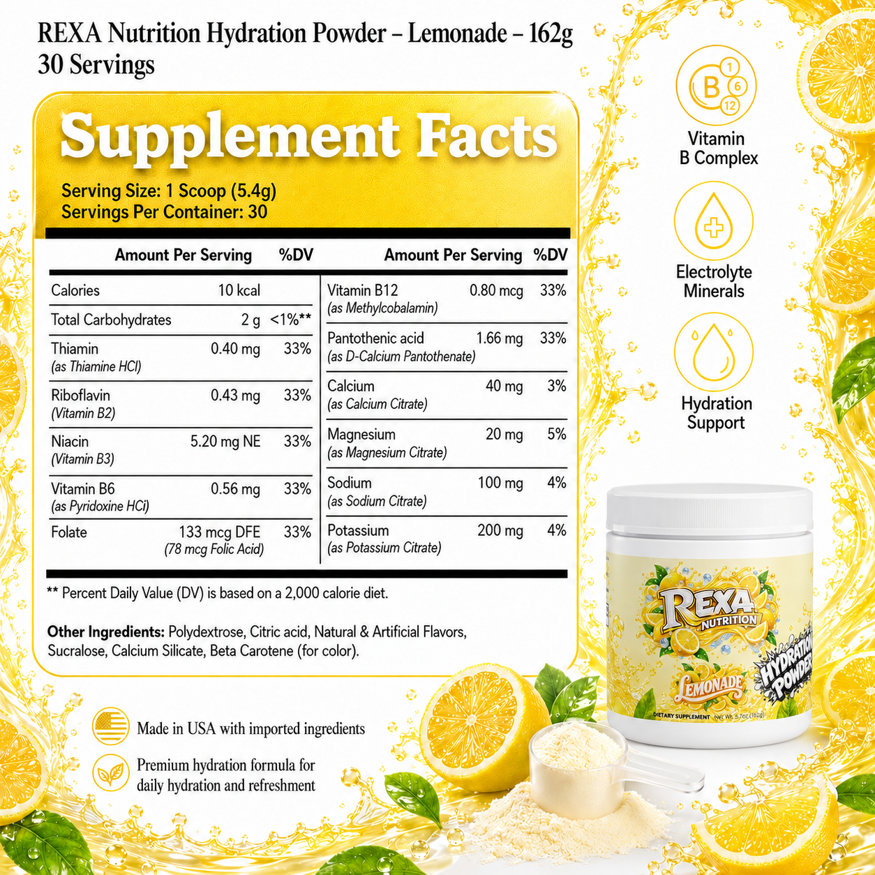 Hydration Powder Lemonade