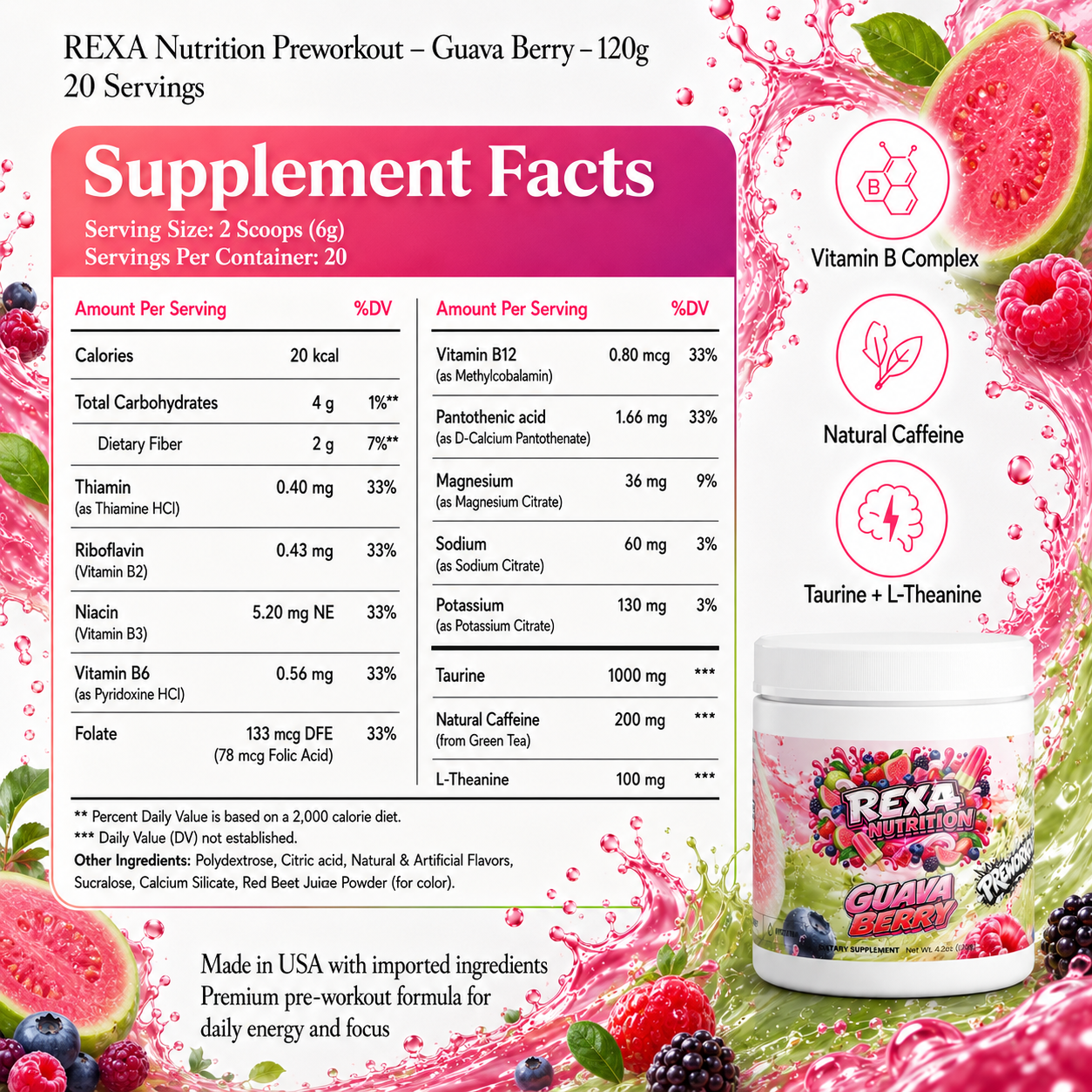 Preworkout Guava Berry