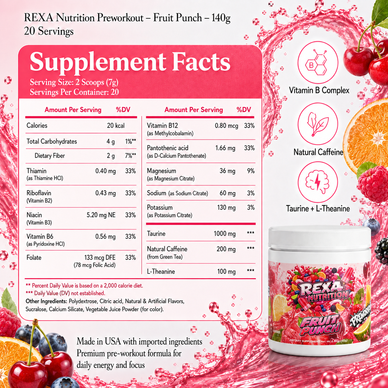 Preworkout Fruit Punch