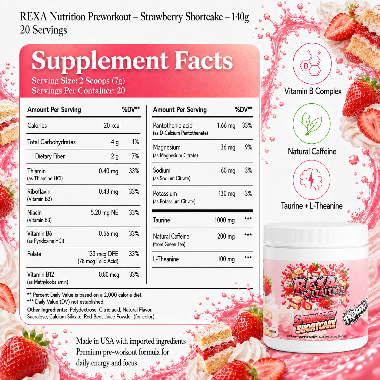 Preworkout Strawberry Shortcake
