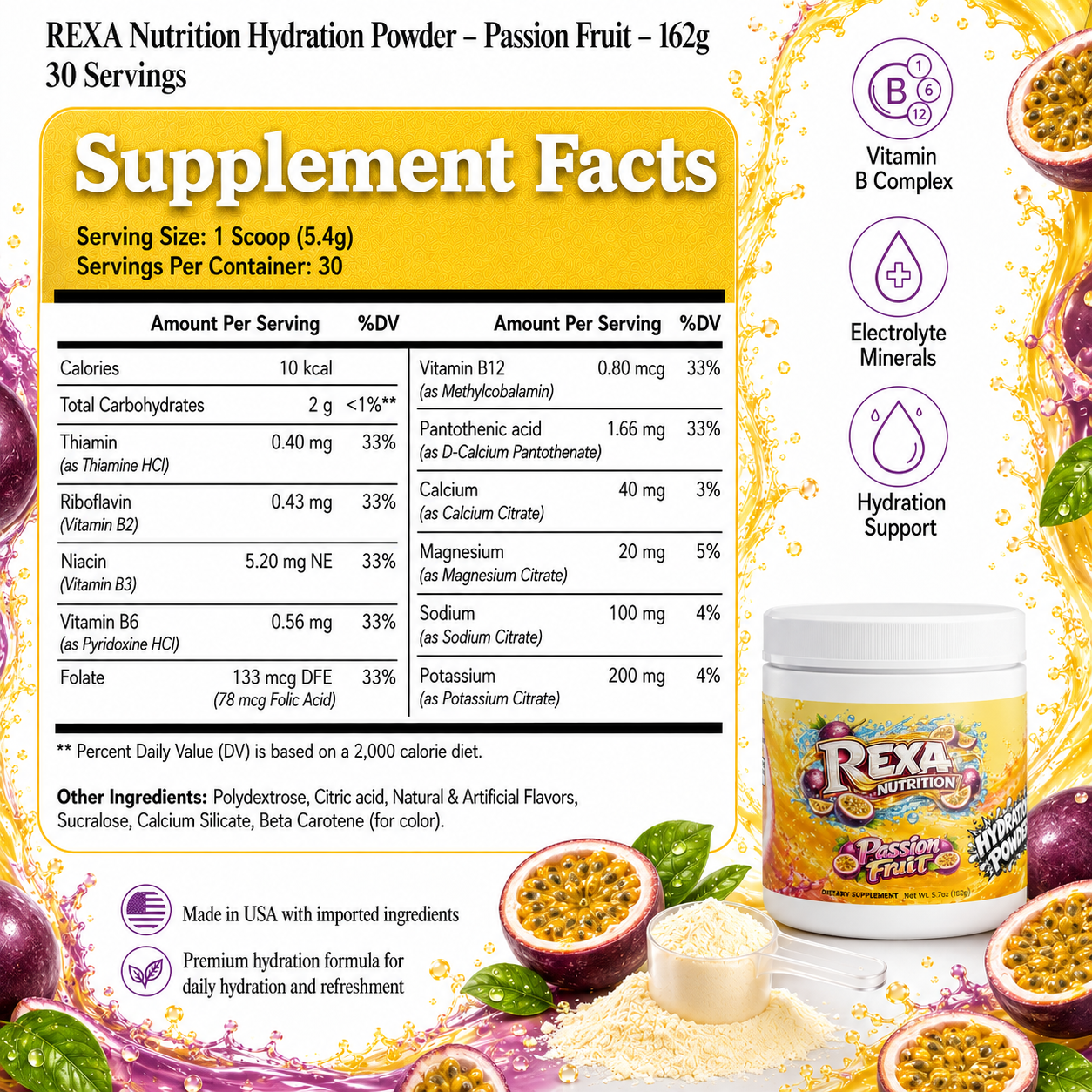 Hydration Powder Passion Fruit