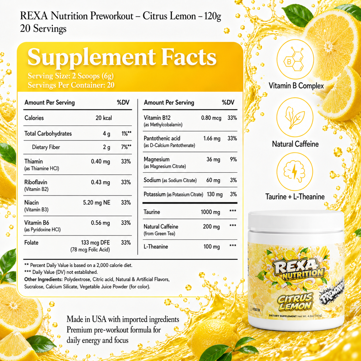 Preworkout Citrus Lemon