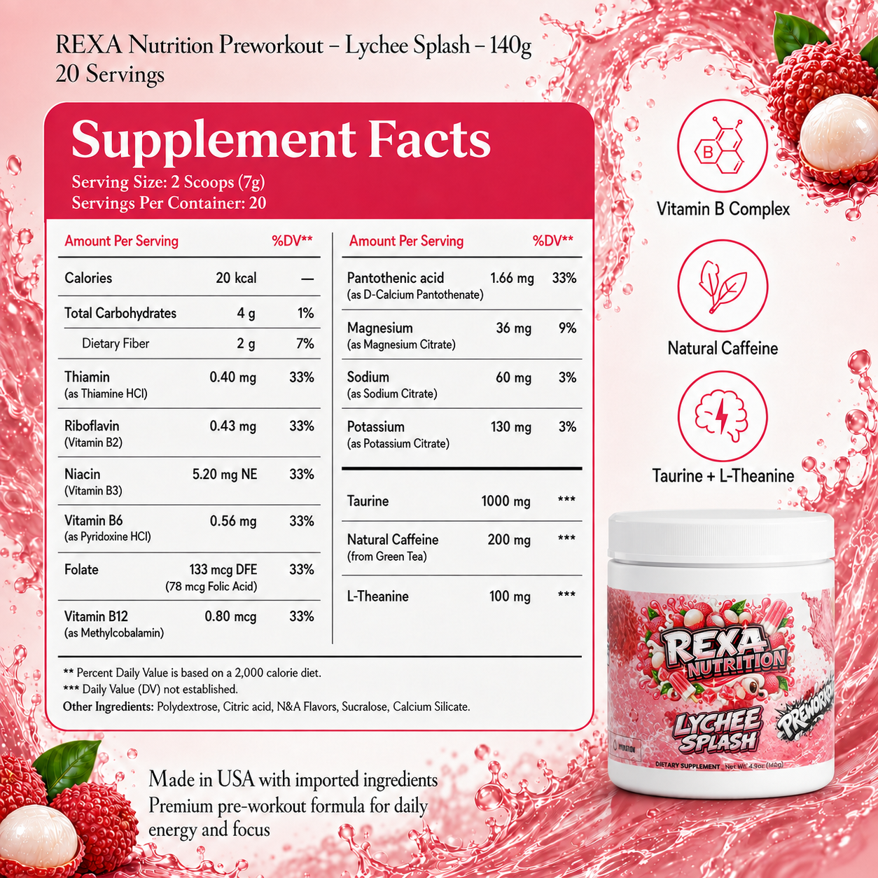 Preworkout Lychee Splash